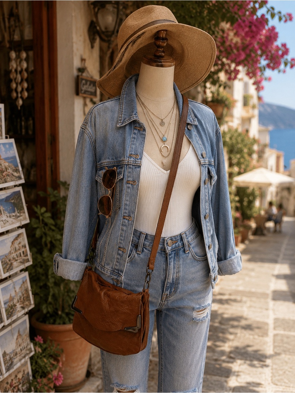 REVEL NEW YORK Classic Brown Leather Crossbody Bag - Stylish Everyday Carry